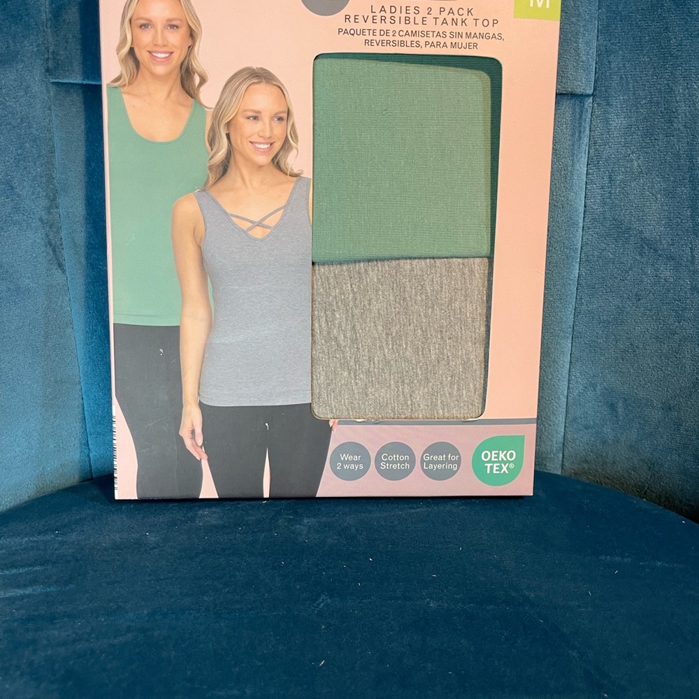 Reversible Green and Gray Camisole Pack